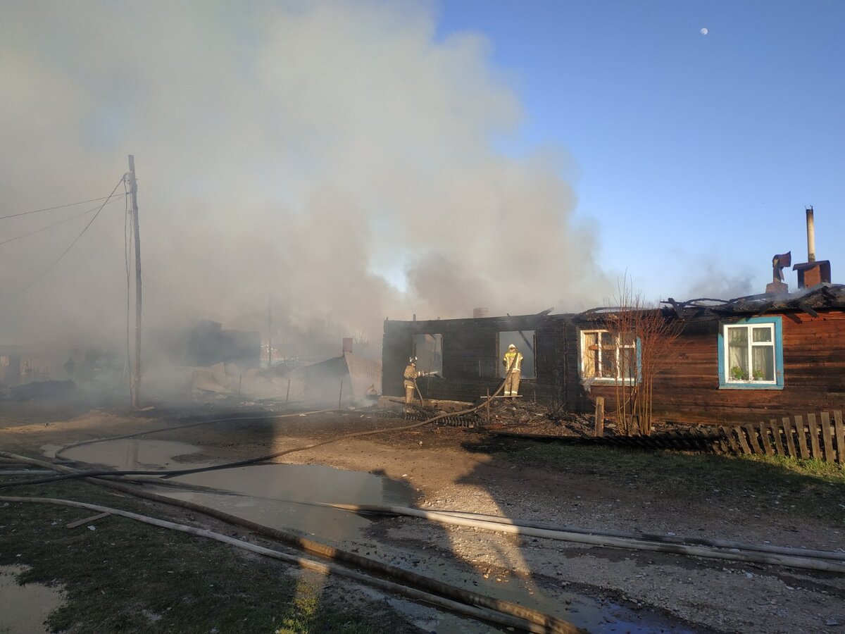 Пожар в Советске Кировской области улица Чапаева