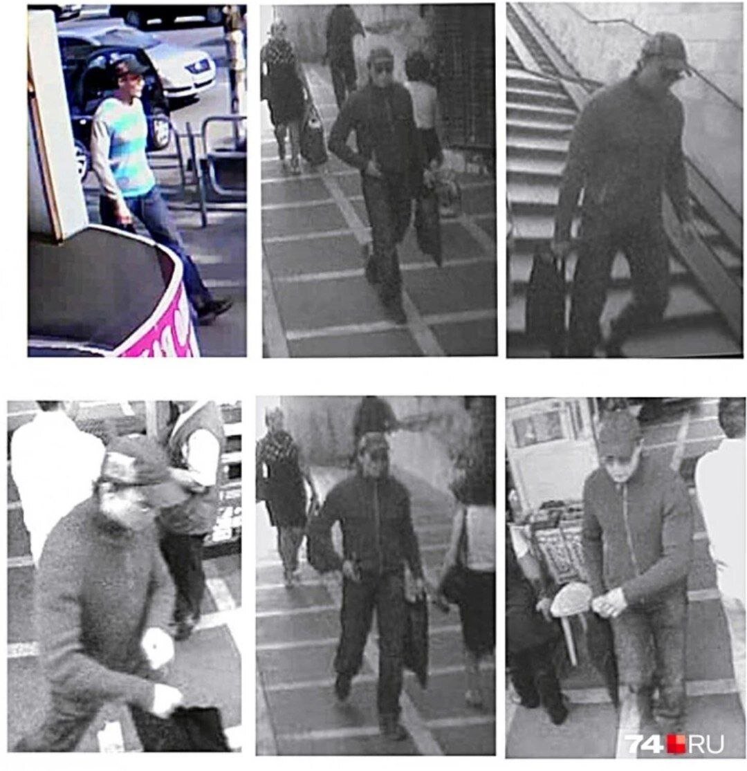 преступник на уличных камерах наблюдения // 74.ру