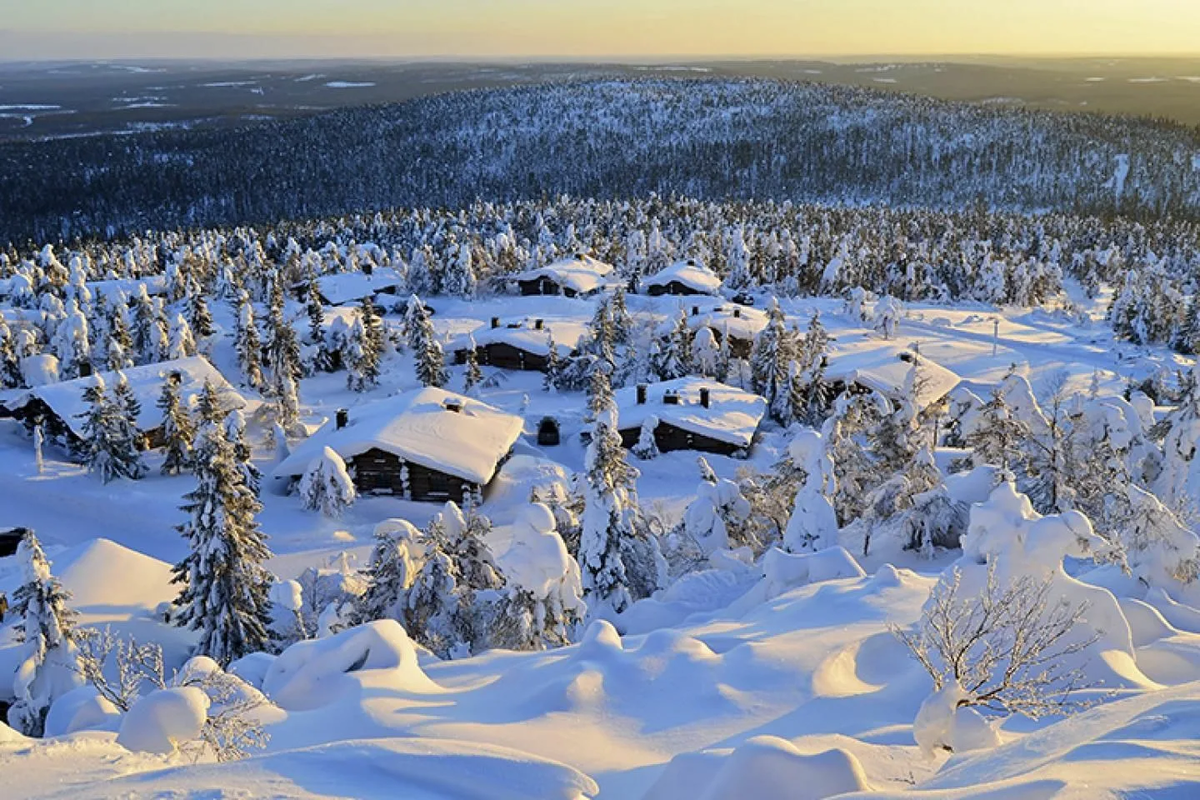 Финляндия зима Лапландия