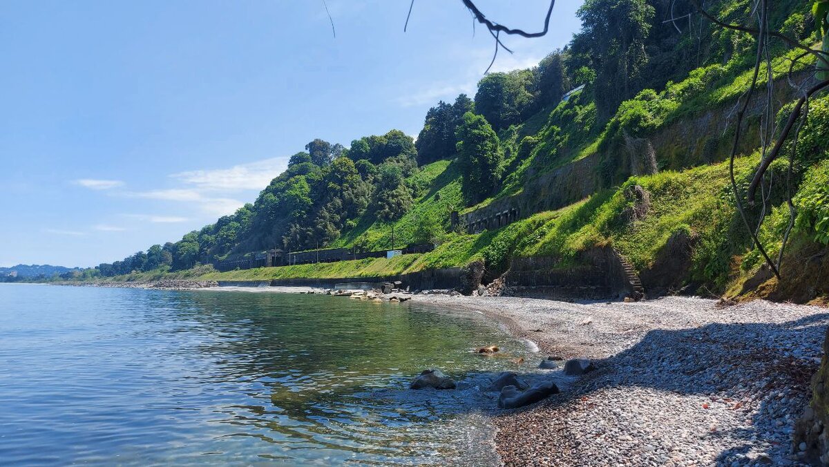 Пляж зелёный мыс в 90х Алупка