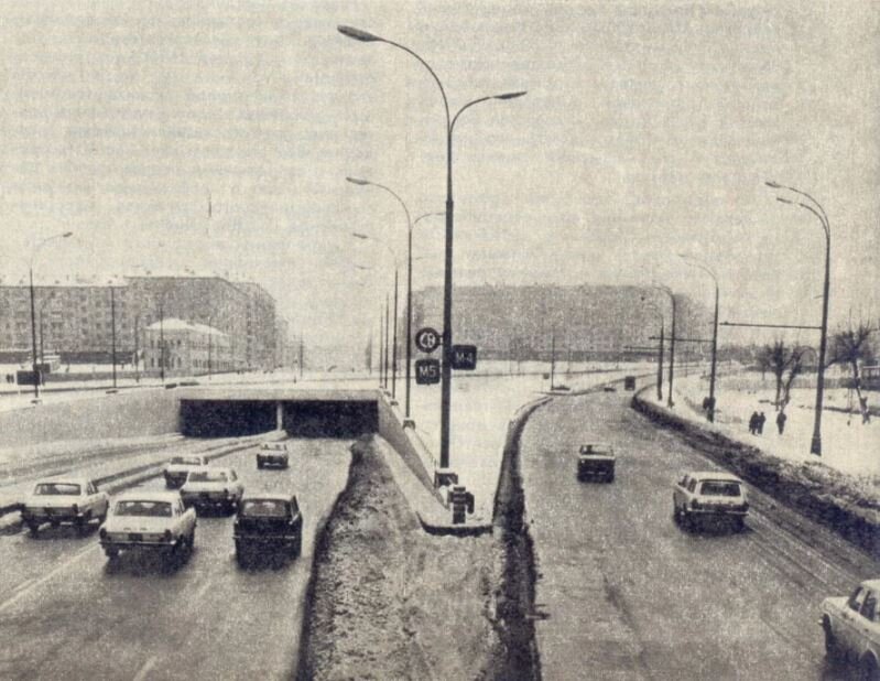 Развилка Каширского и Варшавского шоссе, 1975 год.
