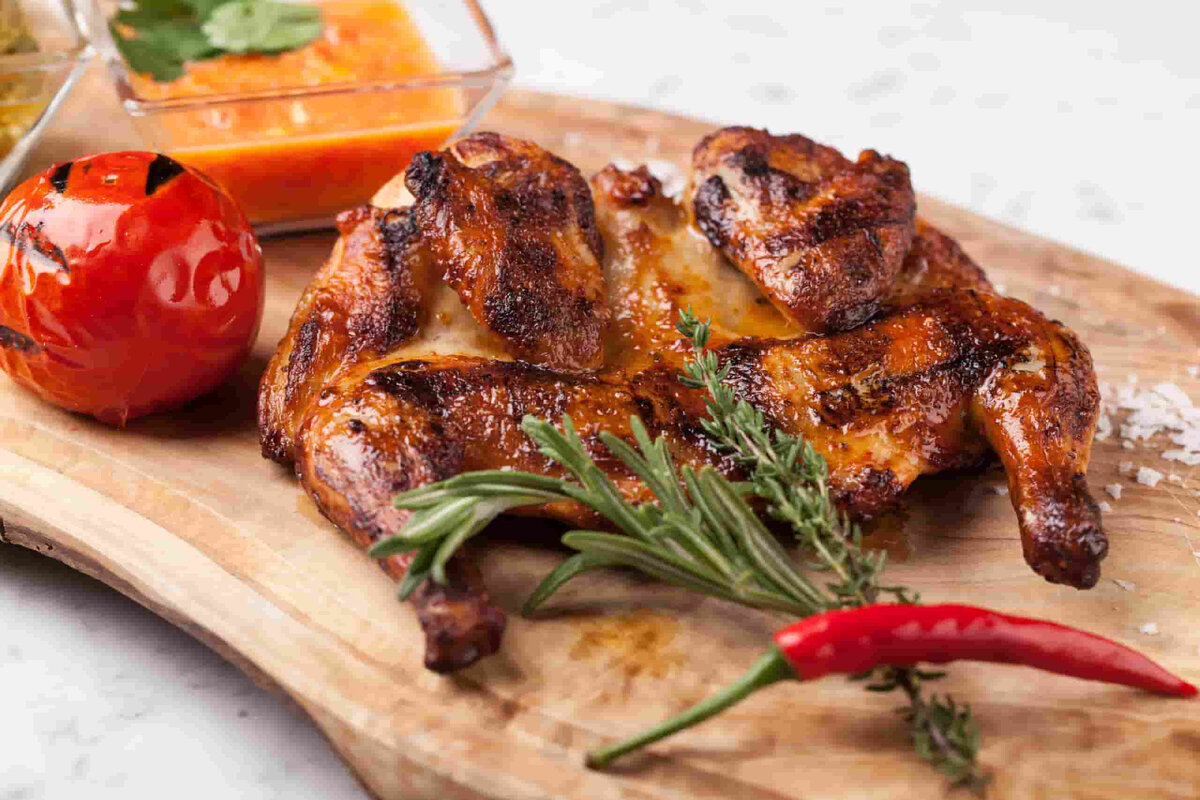 ЦЫПЛЕНОК ТАБАКА НА МАНГАЛЕ