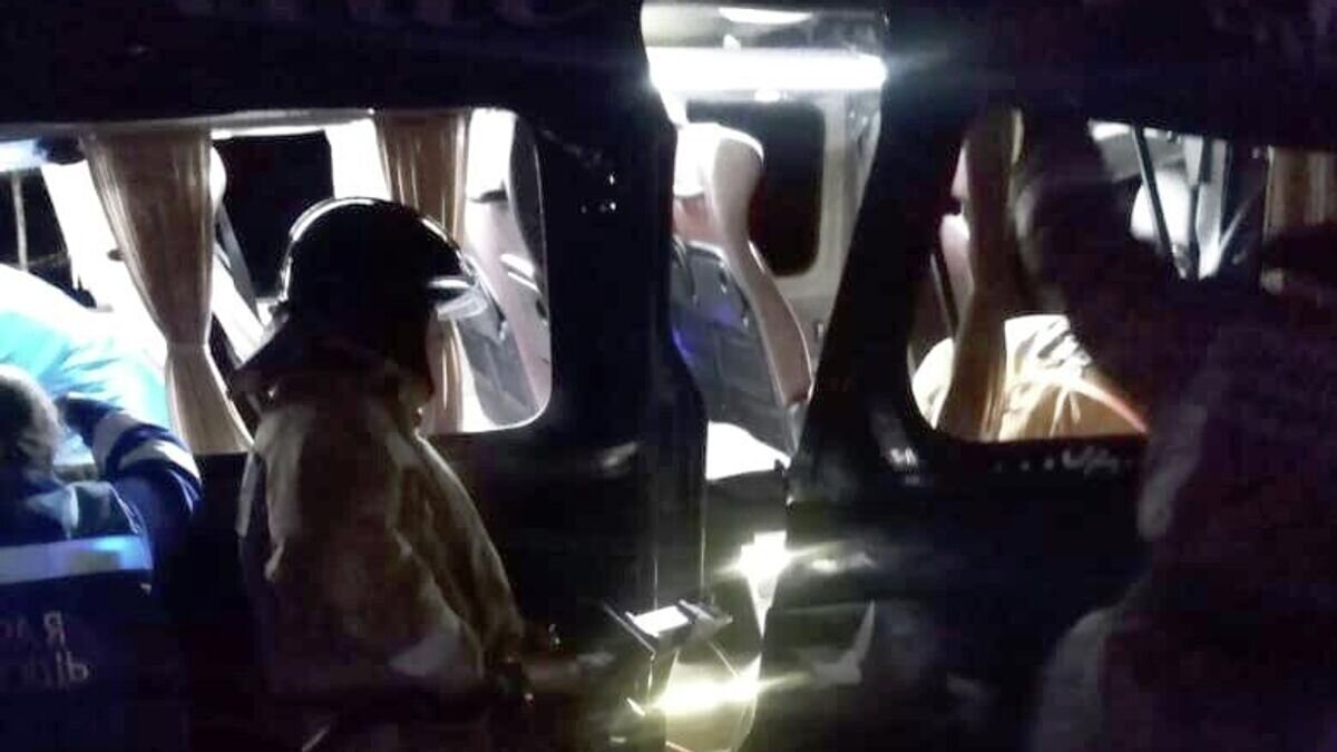    Сотрудник МЧС на месте ДТП в Лодейнопольском районе© Фото : Главное управление МЧС России по Ленинградской области