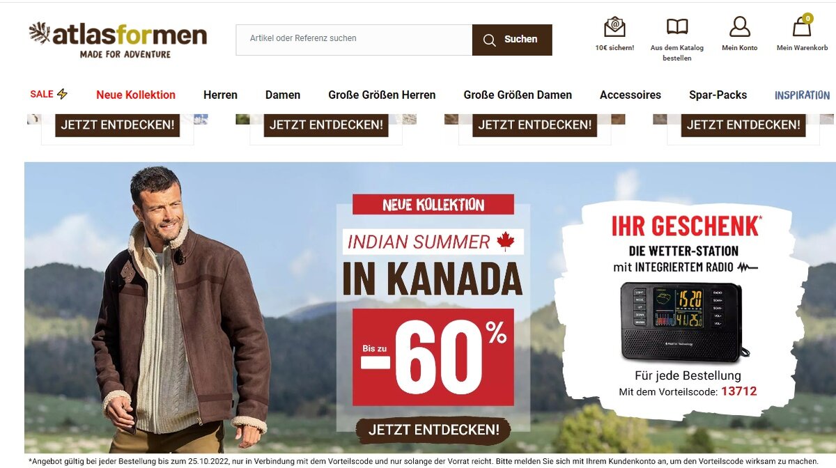 Скриншот сайта atlasformen.de