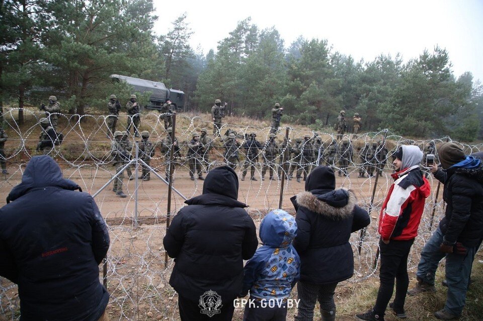    Ситуация с мигрантами на белорусско-польской границе в ноябре 2021-го обострилась. Фото: архив ГПК
