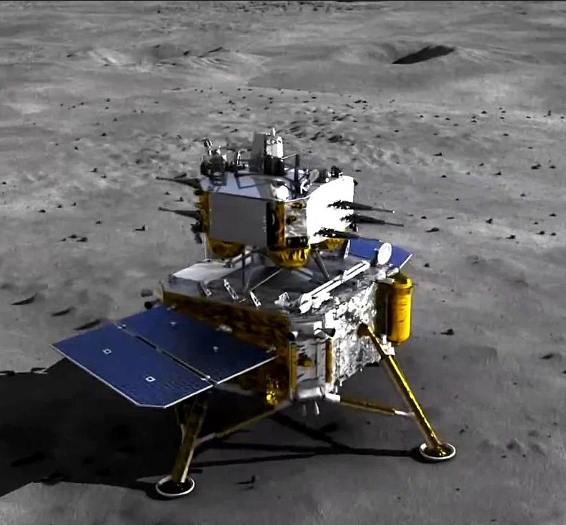 "Чанъэ-5". Иллюстрация художника, источник: сайт NASA