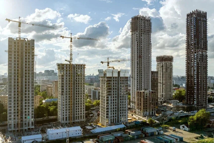ЖК «Павелецкая Сити» — аэросъемка Новострой-М