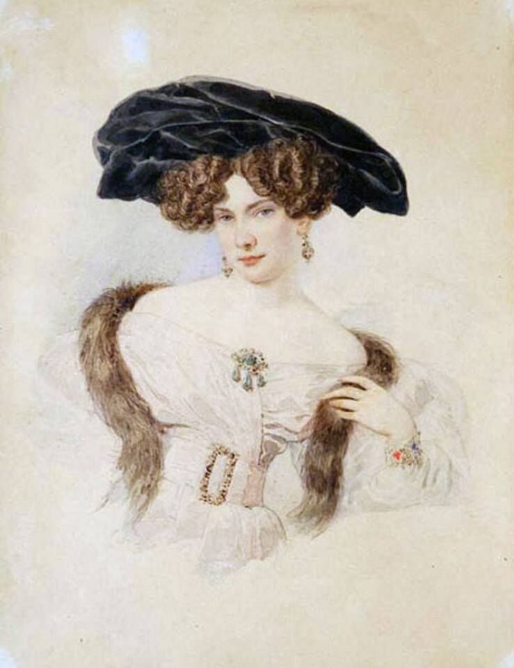 Евдокия Михайловна Бакунина  Художник А.П. Брюллов
