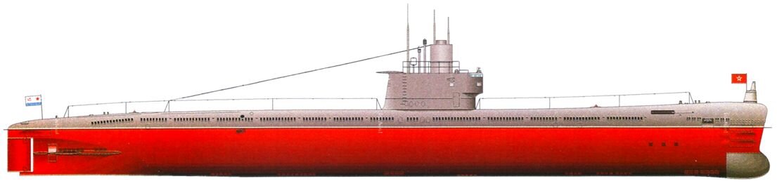 Схема подводной лодки проекта 633. Источник: Энциклопедия военной техники.