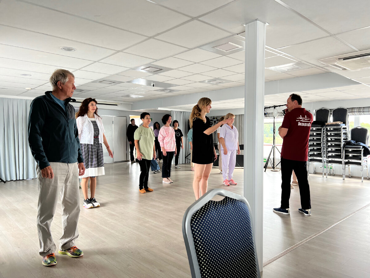 На мастер классе по танцам