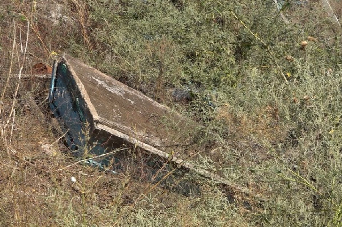    Гроб нашли на стихийной свалке сотрудники Россельхознадзора на Ставрополье