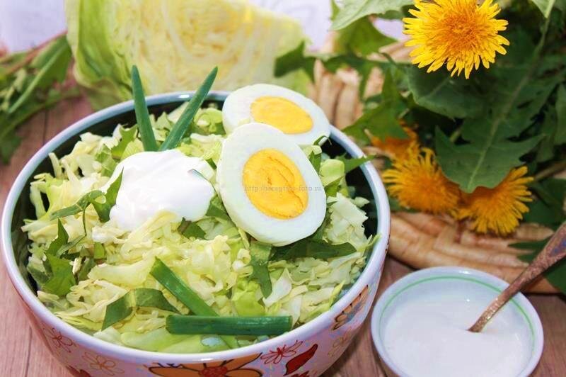 Салат из одуванчика 