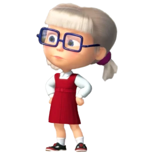 Сестра Маши, очень сильно на неё похожа, но только внешне. Она того же роста, с голубыми глазами и пепельно-русыми волосами, собранными в два хвоста. Носит короткое красное платьице, красно-черные туфли и очки в синей оправе с крупными квадратными линзами.