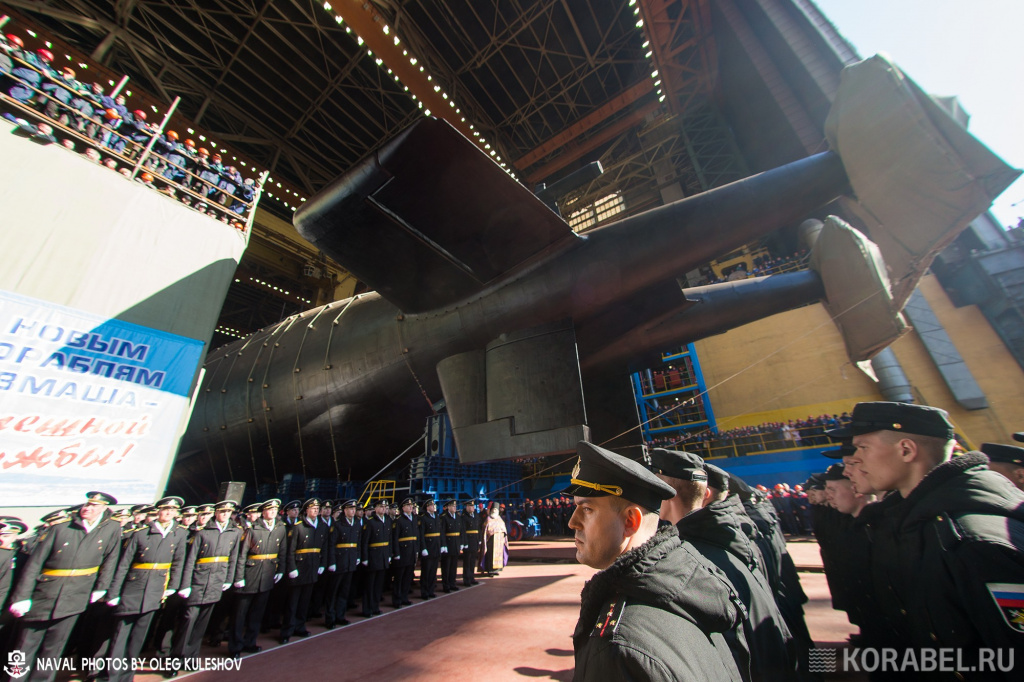 Вывод из эллинга №2 атомной подводной лодки "Белгород" /Фото: Корабел.ру