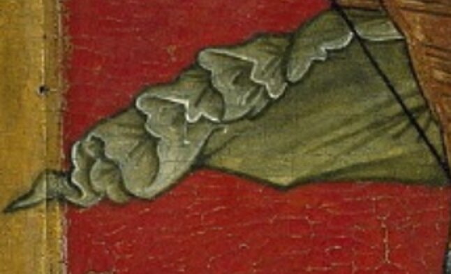 Икона "Чудо Георгия о змие". XIV век. Фрагмент.