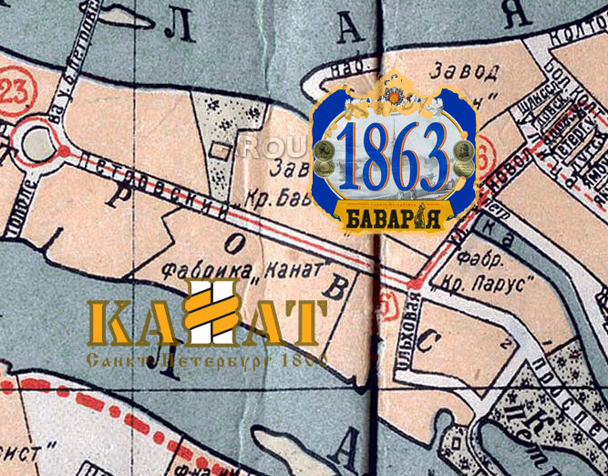 на старой карте Петровского острова в основном фабрики-заводы