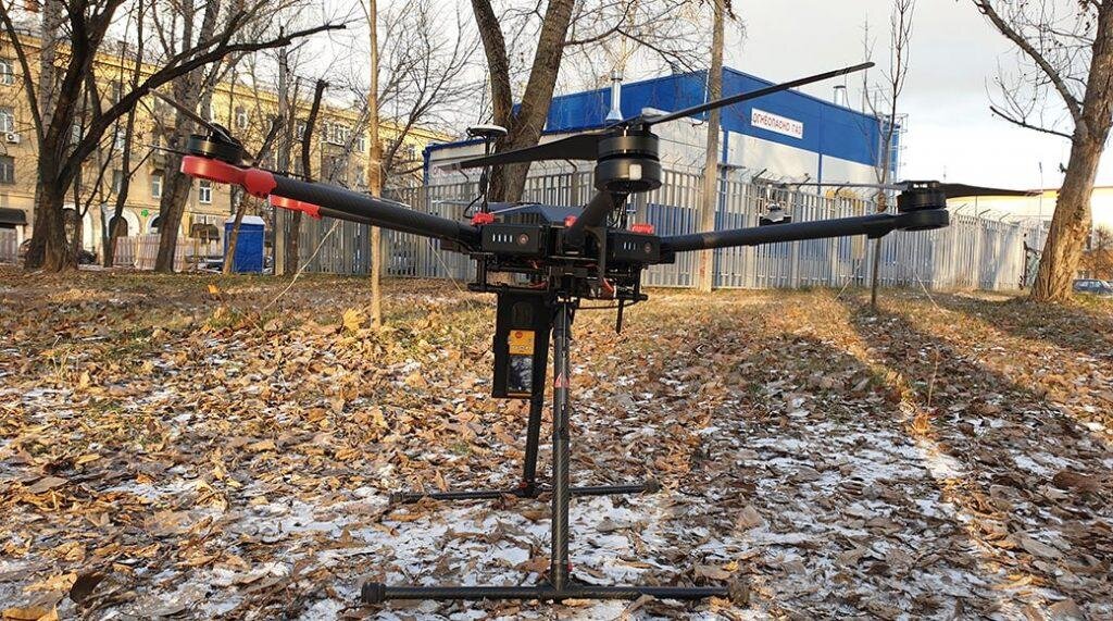 Беспилотный комплекс с модулем газоанализатора на базе гексакоптера DJI Matrice 600