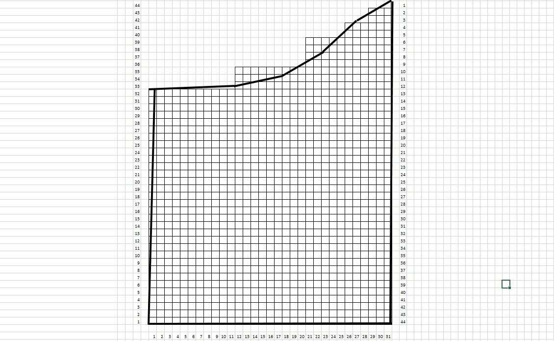 Участок с размерной сеткой