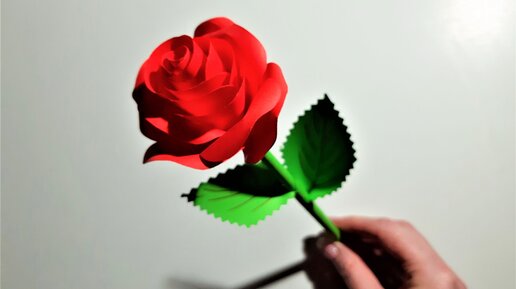 РОЗА ИЗ БУМАГИ как сделать за 5 минут пошагово/Paper Rose origami