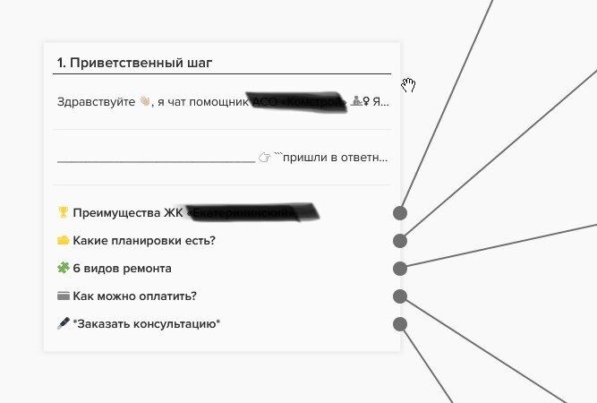 Приветственный шаг в боте