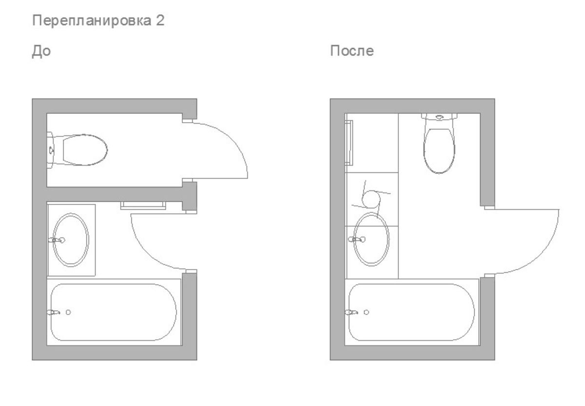 План маленького санузла