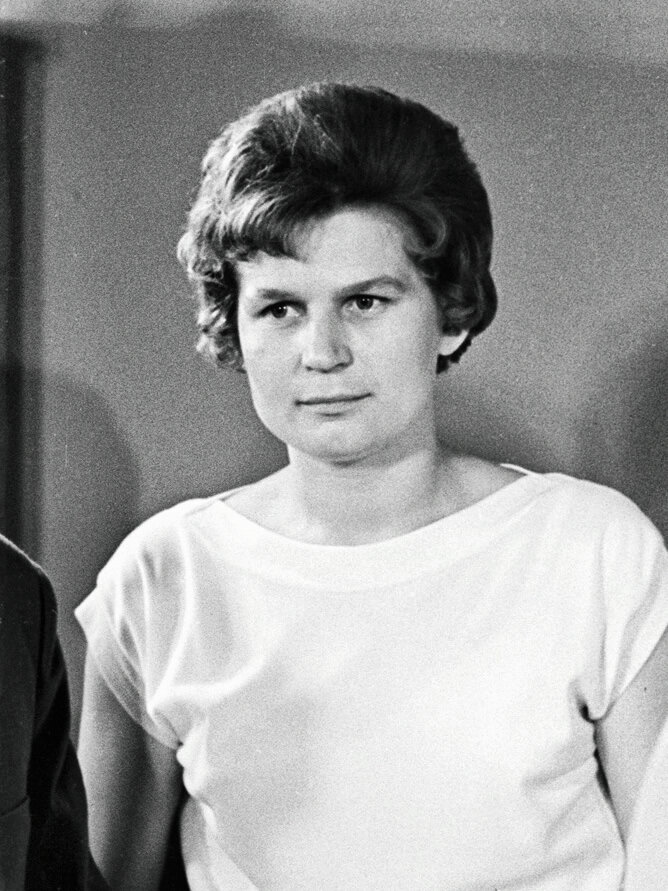 Валентина Терешкова в 1963 г. Фото https://commons.wikimedia.org/wiki/File:RIAN_archive_616304_Pilot-cosmonaut_Valentina_Tereshkova.jpg 