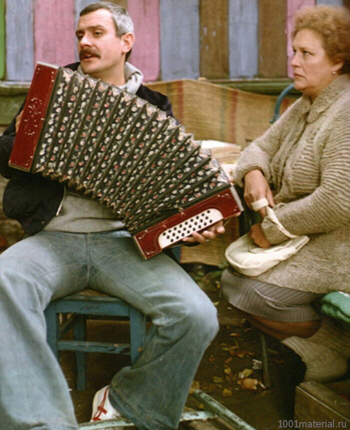 Нонна Мордюкова и Никита Михалков на съёмках фильма "Родня", фото из открытых источников