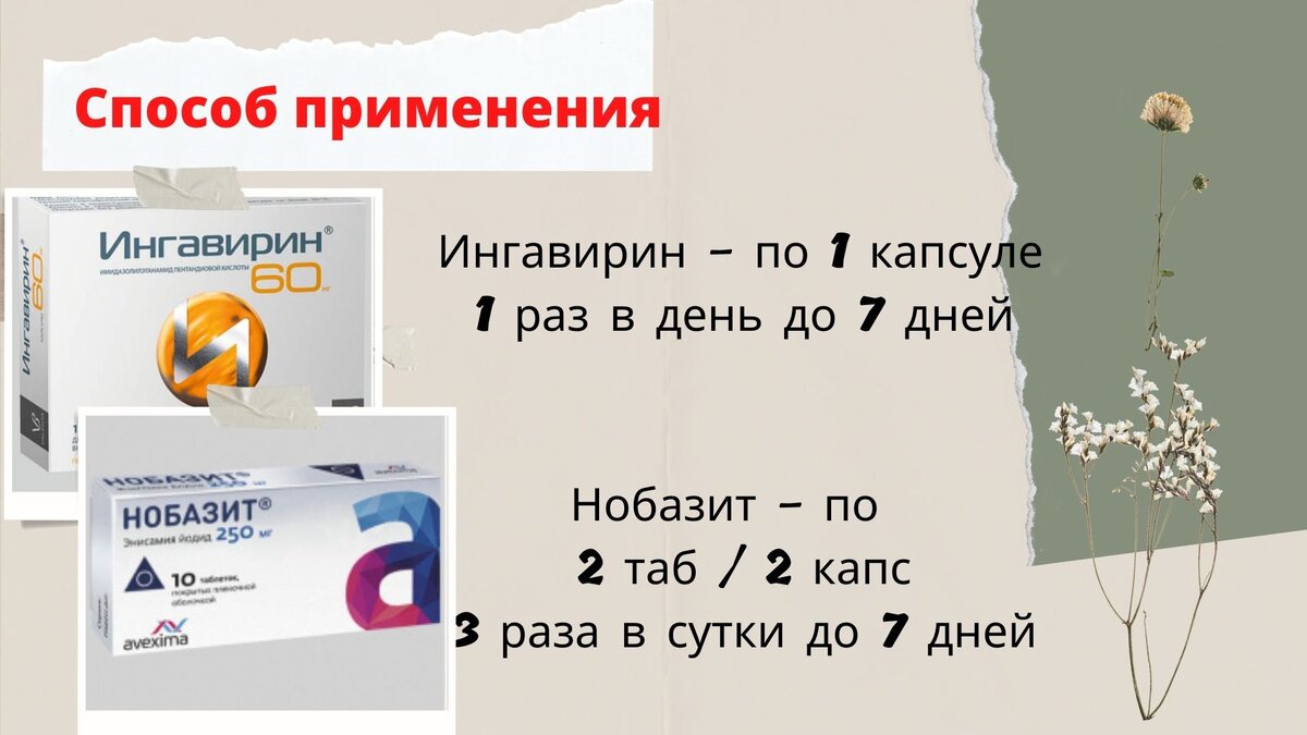 Ингавирин схема приема
