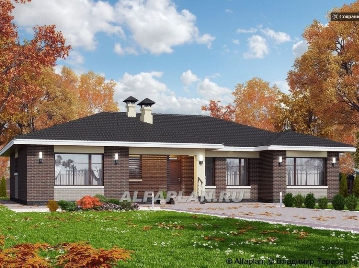 НА СЛАЙД-ШОУ 4 ФОТО: Проект одноэтажного дома "Ангара" 630А