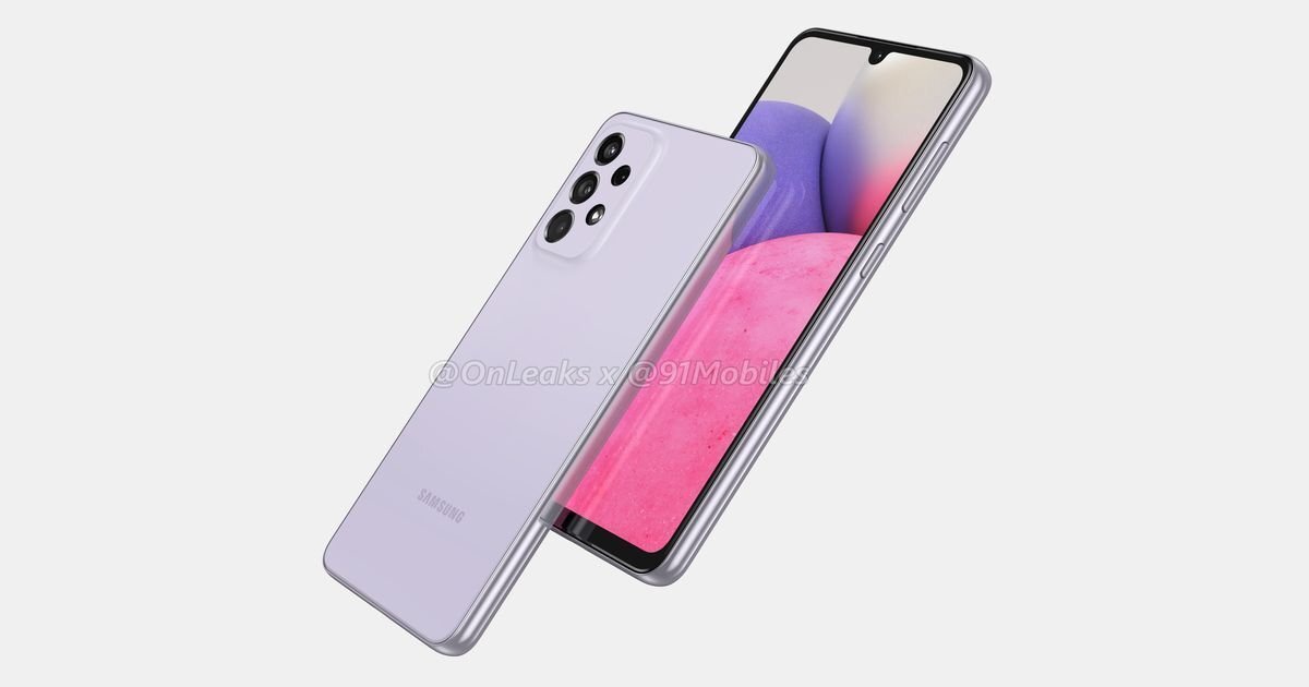 рендер смартфона Samsung Galaxy A33 5G (источник: OnLeaks)