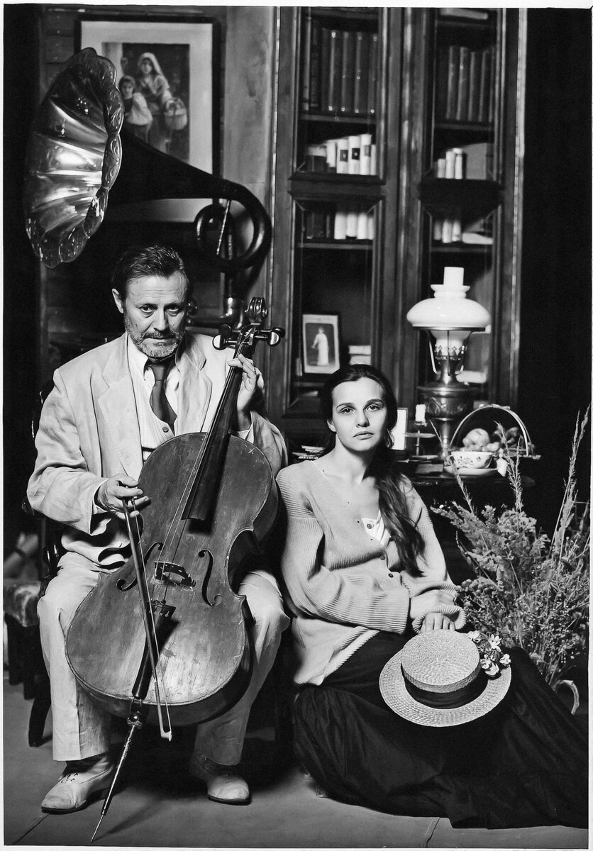 Юрий Соломин - Войницкий, Татьяна Друбич - Софья Александровна. «Дядя Ваня» А.П. Чехова, режиссёр-постановщик С.А. Соловьев. 1993 г. 