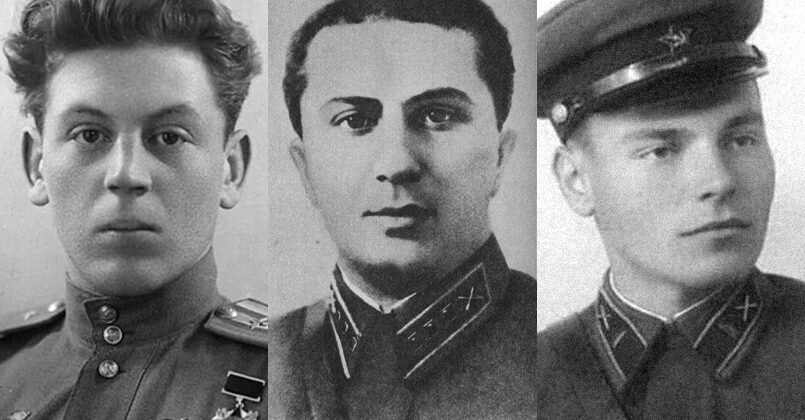 Слева направо. Василий Сталин, Яков Джугашвили и Артём Сергеев.