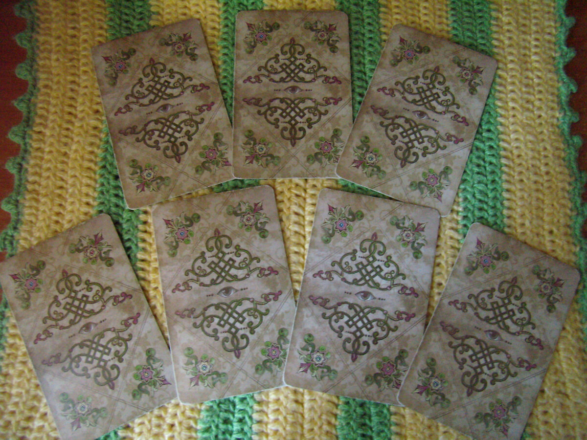 Семь закрытых вариантов прогноза. Выбирайте свой слева-направо: верхний ряд- позиции 1-3, нижний ряд- позиции 4-7. Фото автора