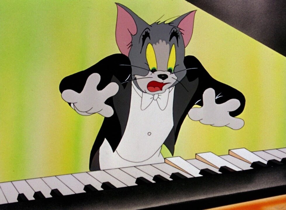 Том за роялем — кадр из мультфильма «The cat concerto» (фото в иллюстративных целях)
