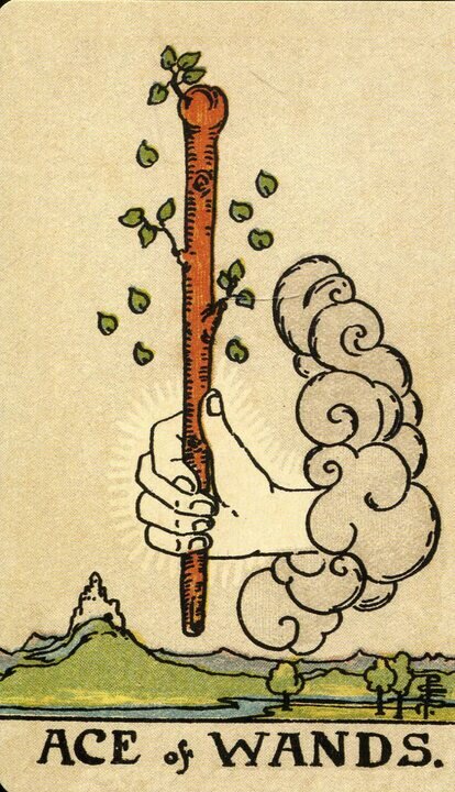 Туз жезлов в таро Уэйта 