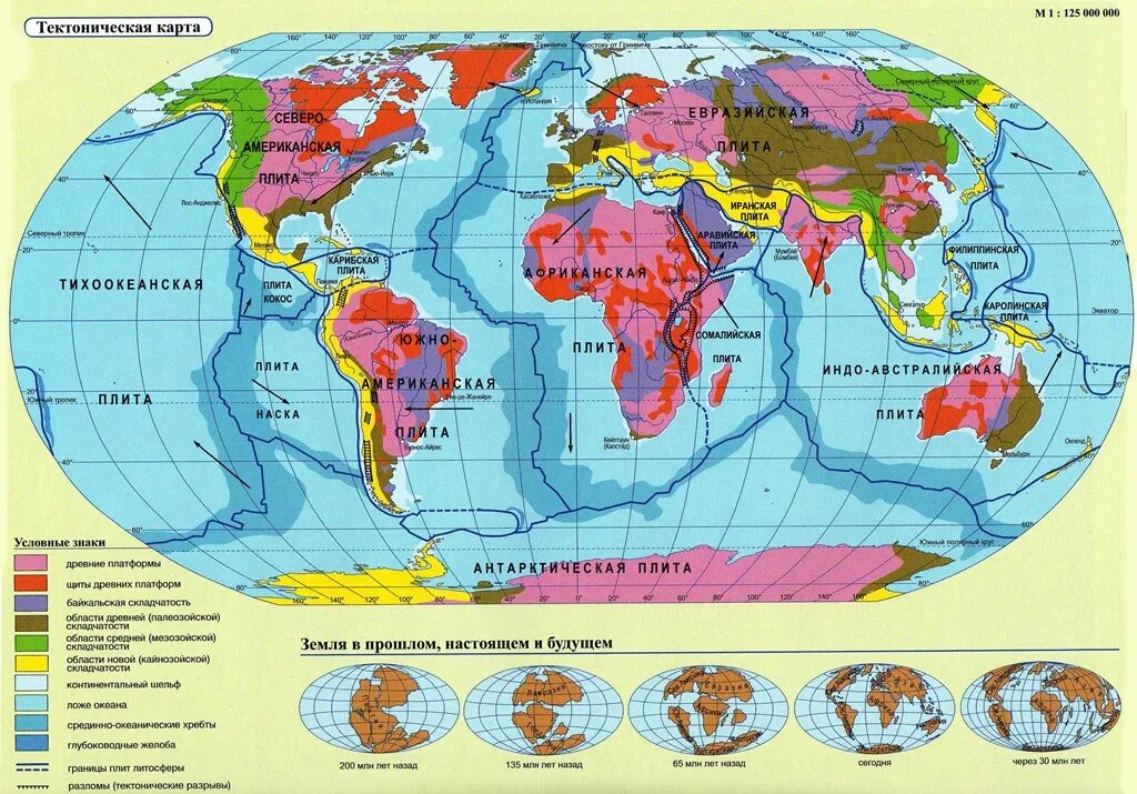 Тектоническая карта мира