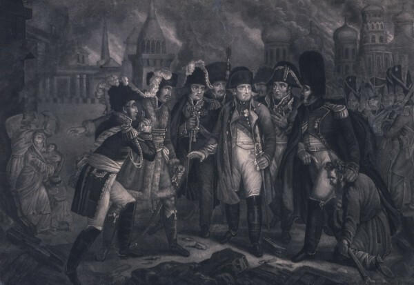 НЕИЗВЕСТНЫЙ ГРАВЕР. НАПОЛЕОН В МОСКВЕ. XIX ВЕК. ГОСУДАРСТВЕННЫЙ РУССКИЙ МУЗЕЙ, САНКТ-ПЕТЕРБУРГ