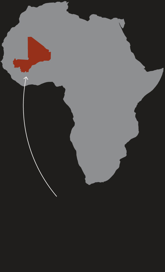 Мали на карте Африки