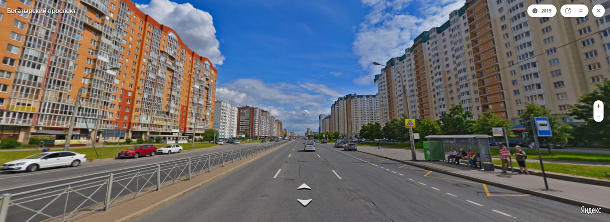 55 муниципальный округ. Вид на Богатырский пр.