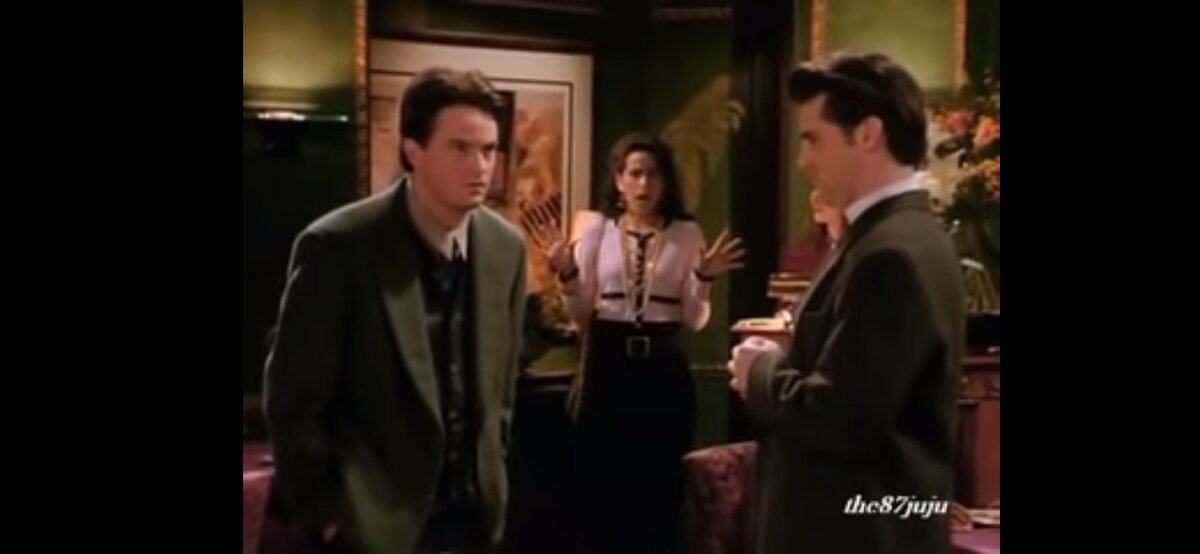 Чендлер, Дженис, Джо. Сериал Друзья. Скриншот