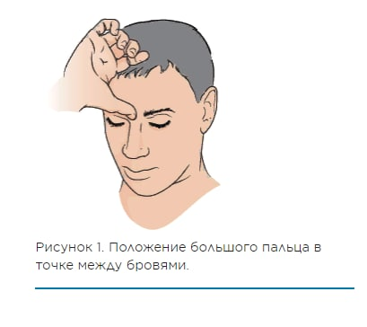 Воздействие на точку Инь-Тан