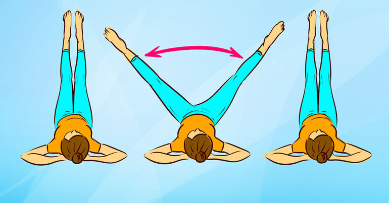 Упражнение против жирка на бедрах