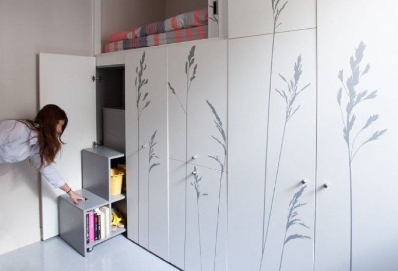 Модули в самой маленькой квартире Парижа