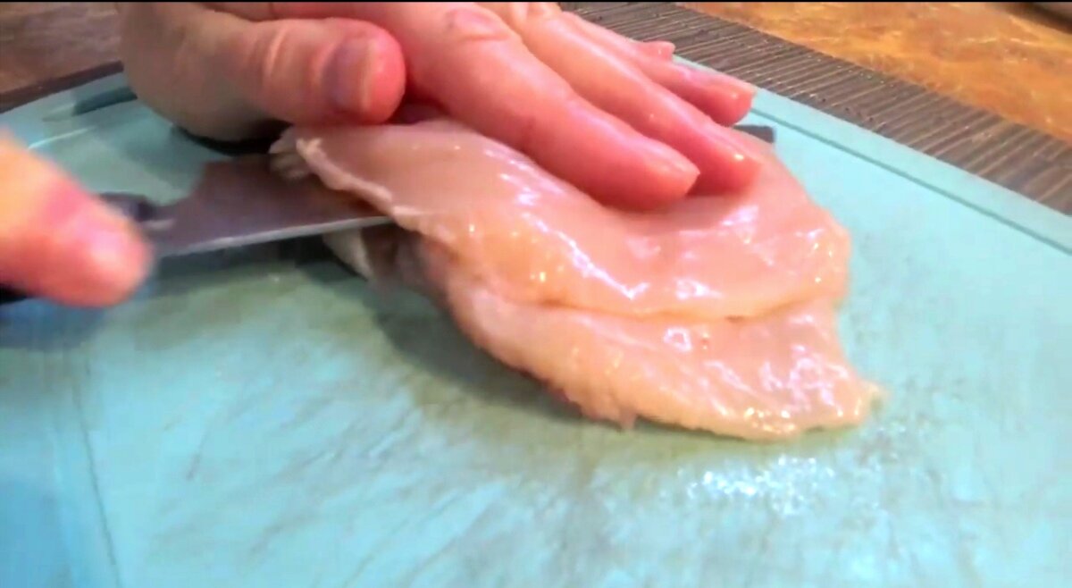 Нарезаю на пластины 