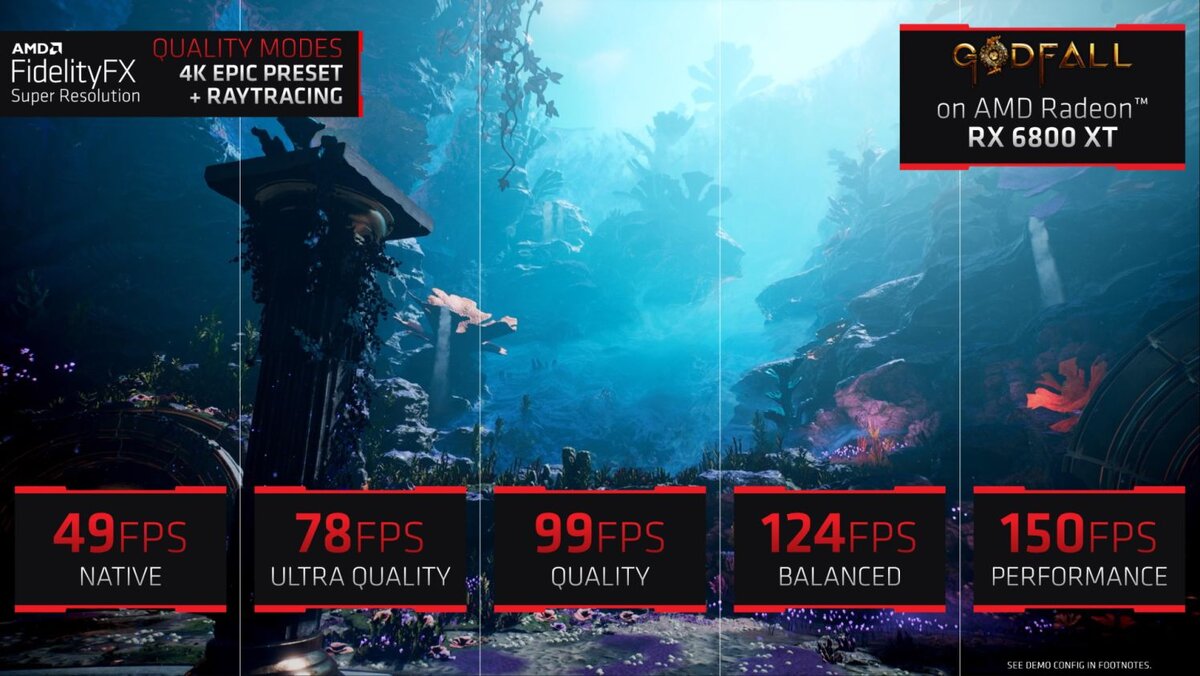 Ранее AMD заявляла, что для работы технологии не понадобится машинное обучение. Также у FSR будет открытый исходный код, что позволит использовать технологию более чем на 100 моделях графических карт, в том числе и на решениях конкурентов. С другой стороны, технология будет поддерживать далеко не все игры. 