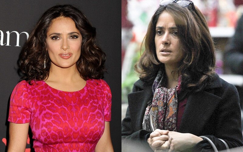 Сальма Хайек на красной дорожке и в обычной жизни