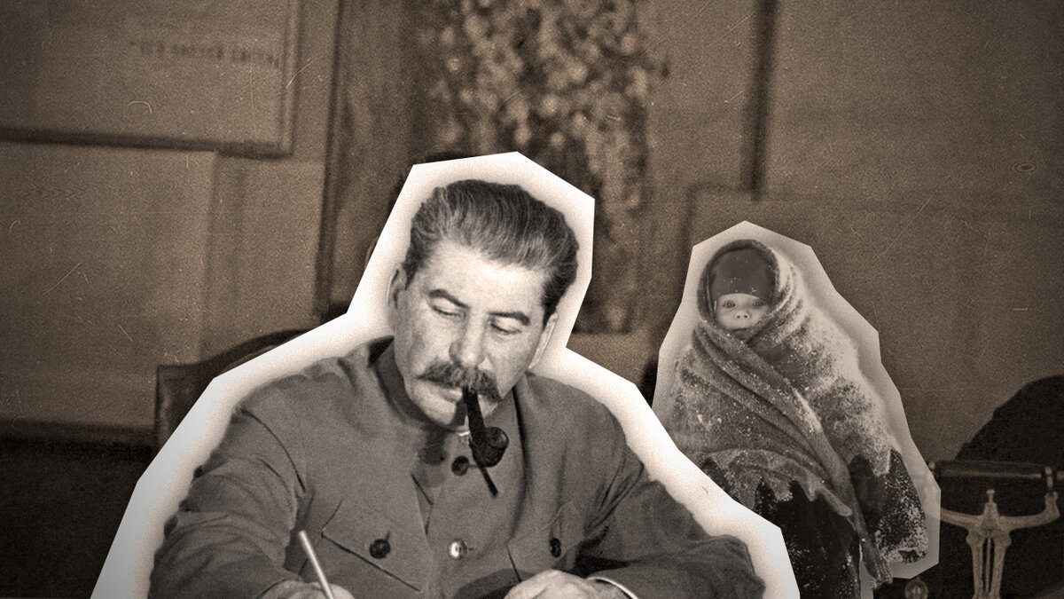 Сталин и ооочень тепло одетый ребенок