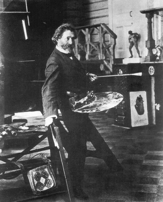 И.Е.Репин в мастерской в Пенатах, 1905 год