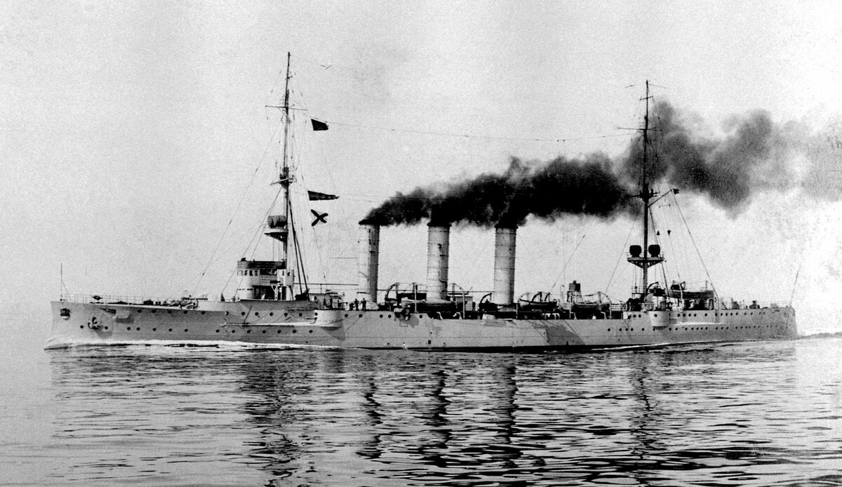 Бронепалубный (малый) крейсер "Эмден" на испытаниях