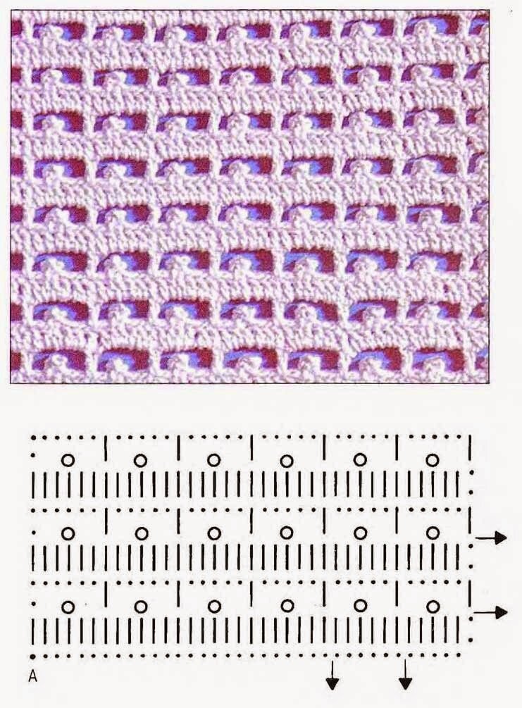 Узор сетка крючком для кардигана схема